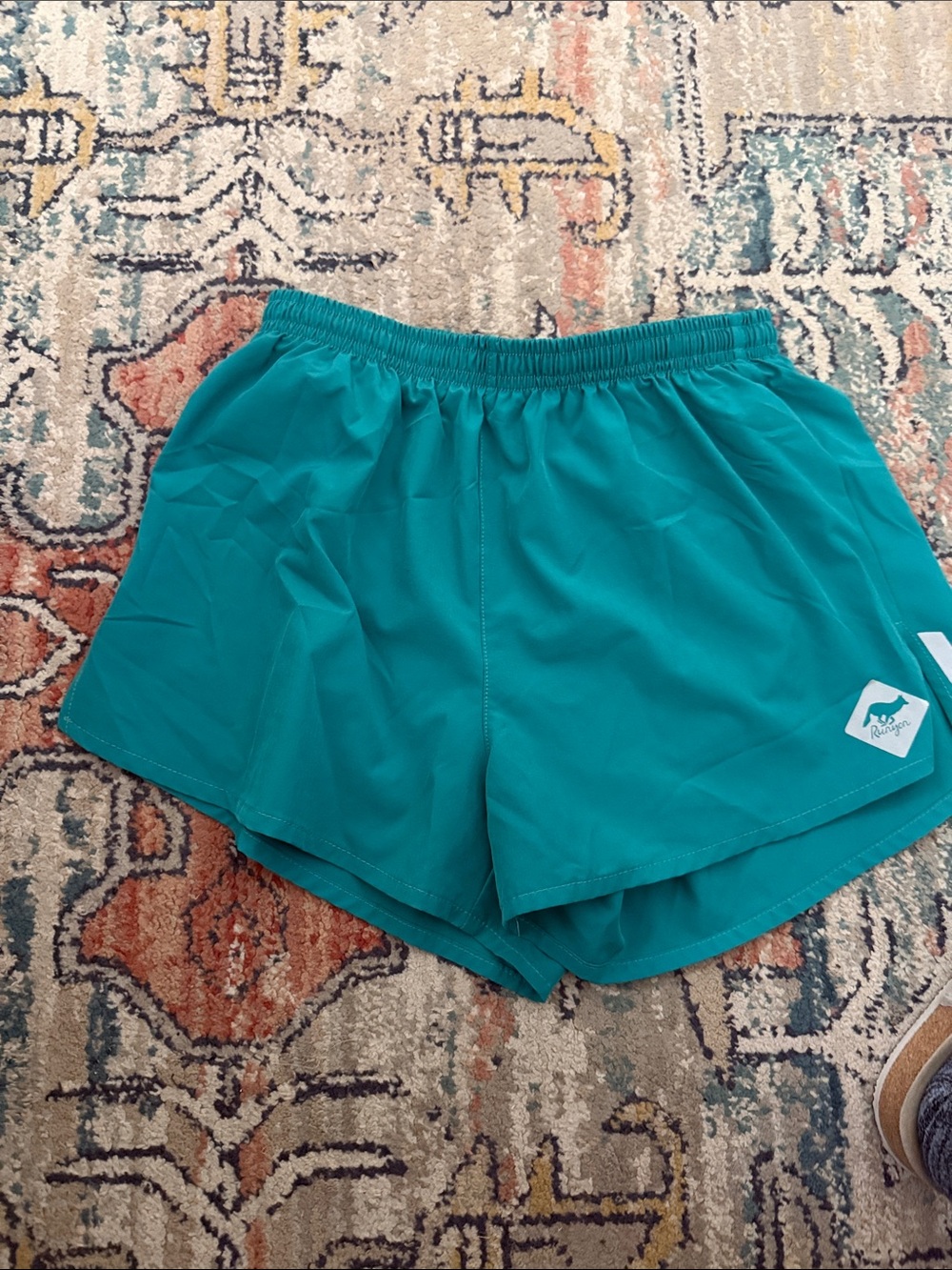 Runyon Women's Teal Athletic Shorts with Elastic Waist